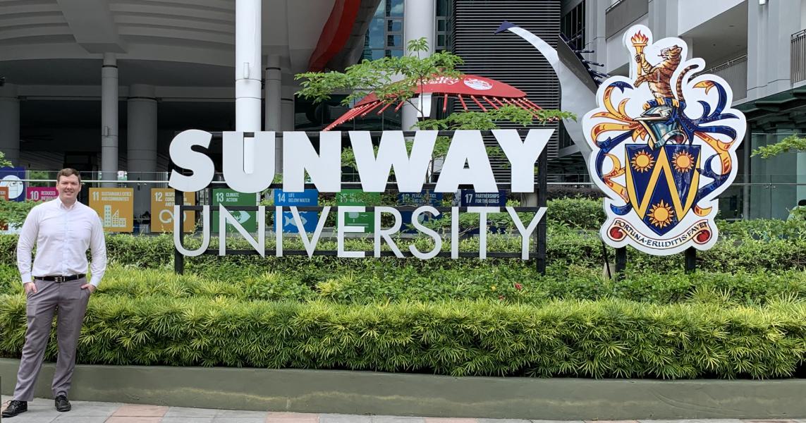 Outside Sunway University Sign