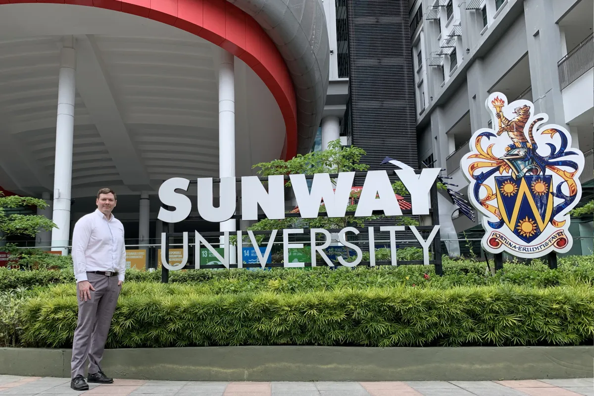 Outside Sunway University Sign