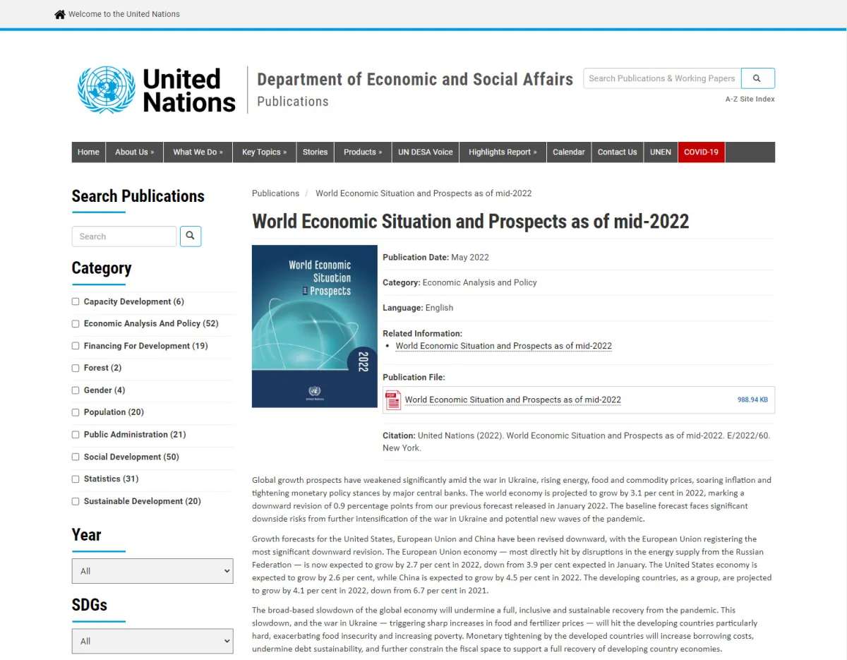 DESA Publication Detail Page