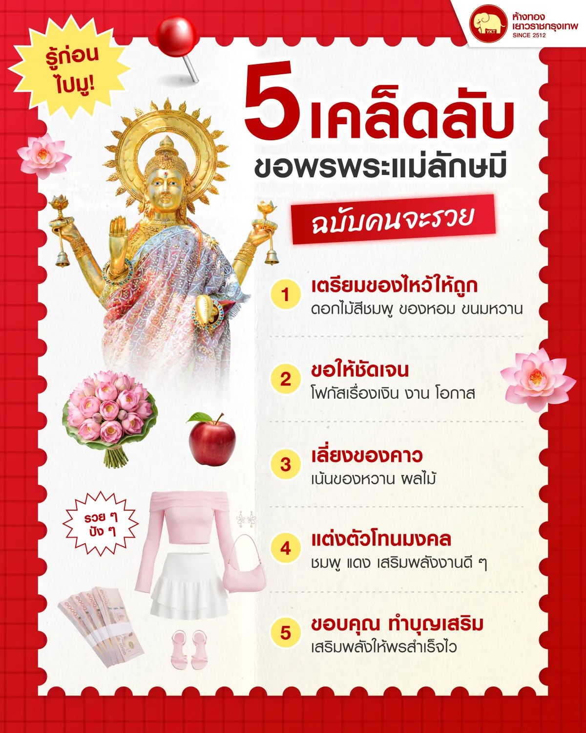 08042026_รู้ก่อนไปมู 5 เคล็ดลับขอพรพระแม่ลักษมี ฉบับคนจะรวย